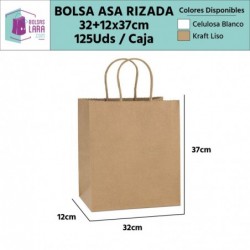 Bolsas Asa Rizada 32+12x37cm (125 uds)