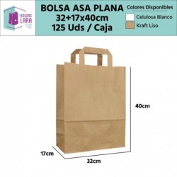 Bolsas Asa Plana 32+17x40cm...